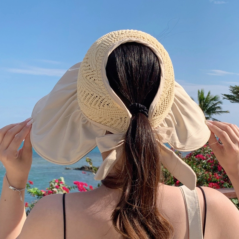 纳兰杜 遮阳帽防紫外线夏季旅游露营太阳帽 织物（涤纶） 防晒帽 女款 米色/卡其/黑色