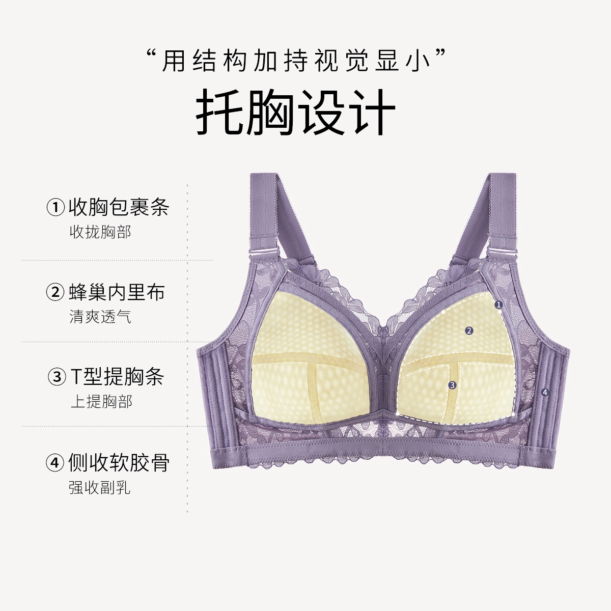 千奈美 全罩杯收副乳调整型文胸