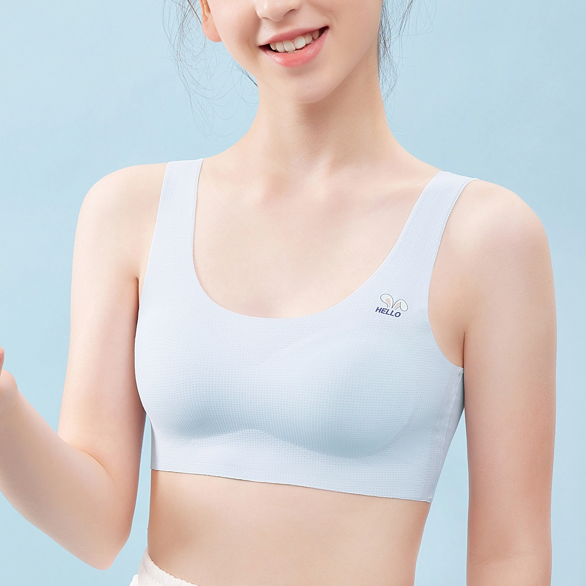 俏佳人 立体透气网眼无钢圈轻薄舒适细腻文胸