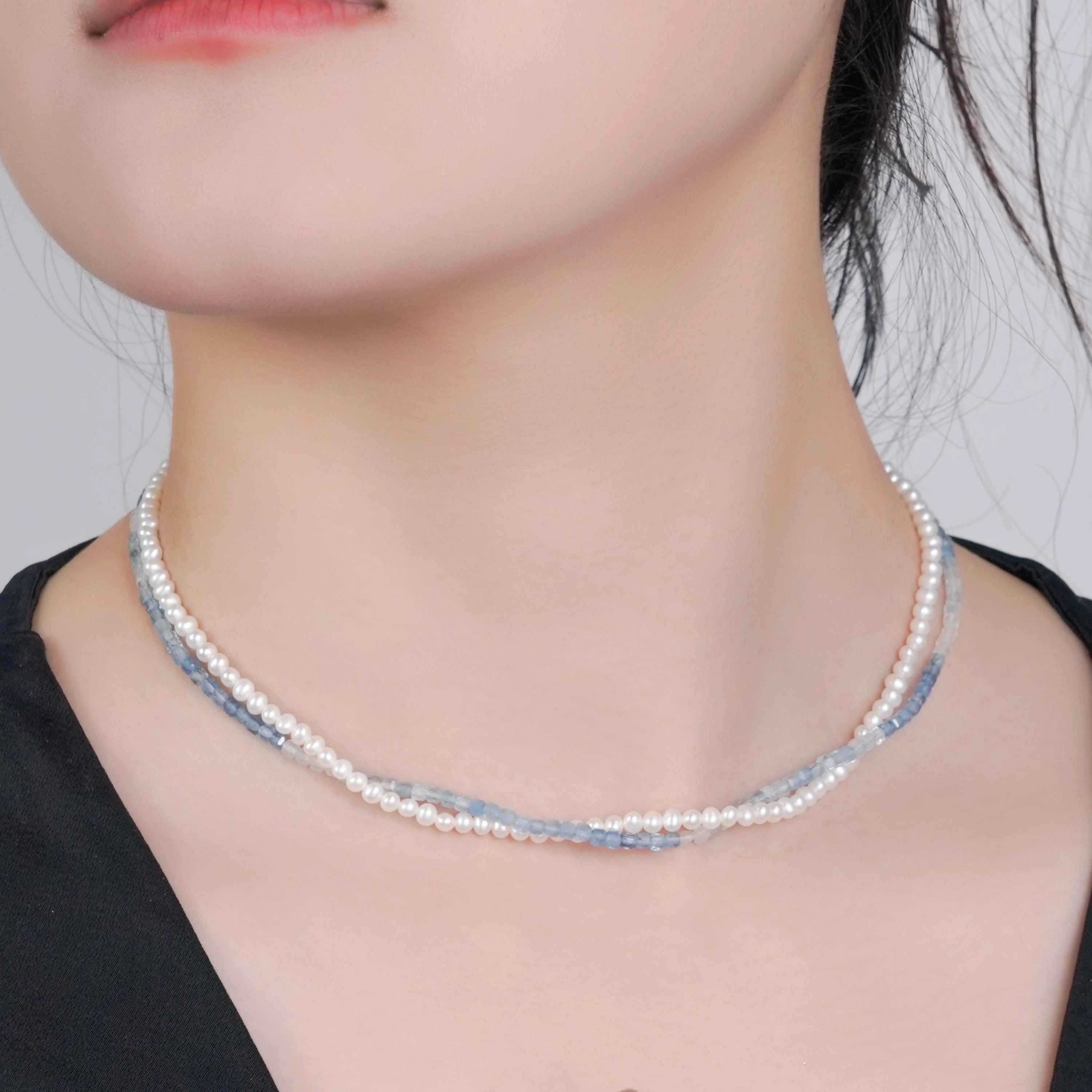欧诗漫 蓝海仙子白色 淡水珍珠 项链 女款