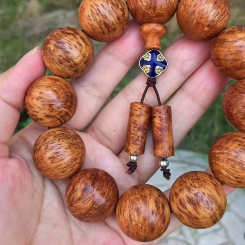 【顺丰包邮】 吉千年 新中式复古潮流风 好运  招财进宝陈化老料高油高密爆满留疤雀眼太行 崖柏 手串 男女同款情侣款