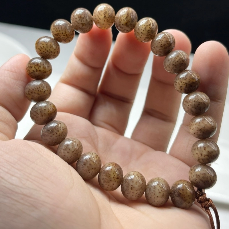 吉千年 【孤品+顶尖高货】新中式复古潮流风 好运 平安顺遂 招财进宝 焦糖色冰糖 苹果珠 星月菩提 珠串 男女同款情侣款