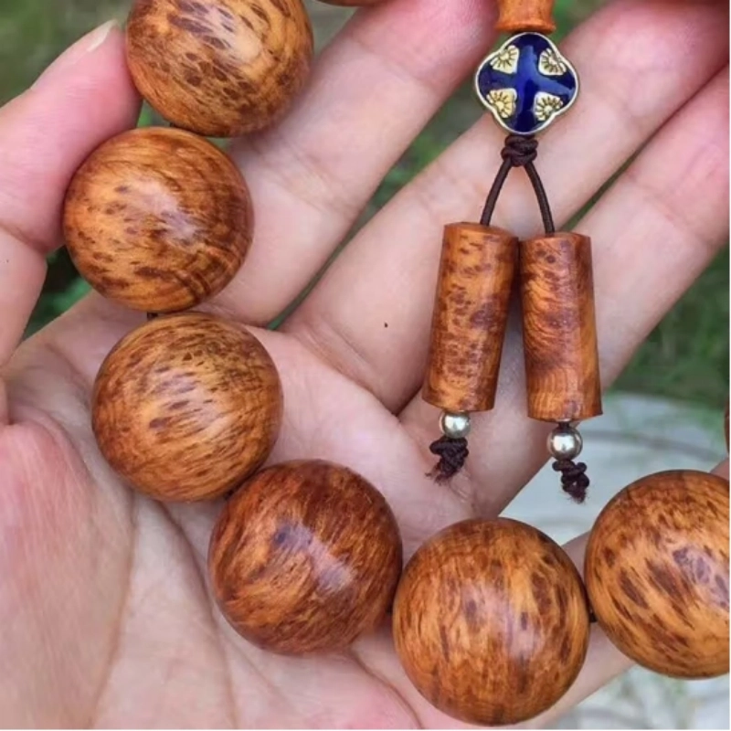 【顺丰包邮】 吉千年 新中式复古潮流风 好运  招财进宝陈化老料高油高密爆满留疤雀眼太行 崖柏 手串 男女同款情侣款
