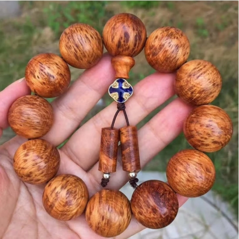 【顺丰包邮】 吉千年 新中式复古潮流风 好运  招财进宝陈化老料高油高密爆满留疤雀眼太行 崖柏 手串 男女同款情侣款