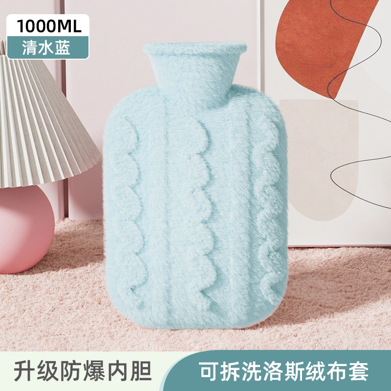 洋娃娃和小熊跳舞 可爱立体动物毛绒注水袋 暖手暖脚暖宫萌宠系列提花绒 玩偶周边
