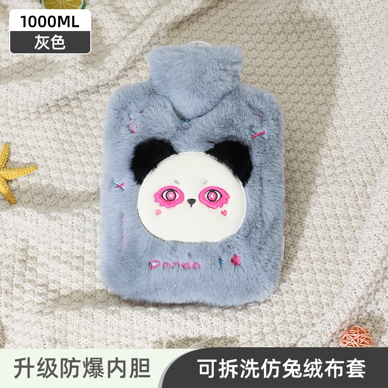 洋娃娃和小熊跳舞 可爱立体动物毛绒注水袋 暖手暖脚暖宫萌宠系列提花绒 玩偶周边