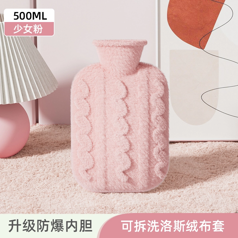 洋娃娃和小熊跳舞 可爱立体动物毛绒注水袋 暖手暖脚暖宫萌宠系列提花绒 玩偶周边