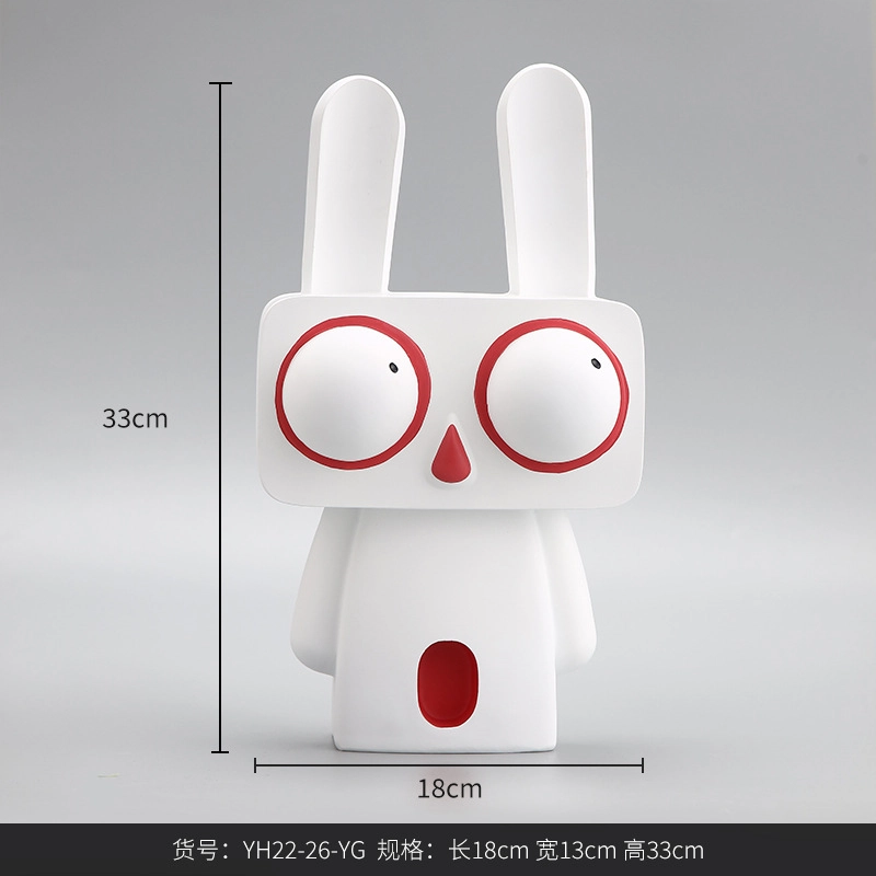 咕轹 搞怪兔子现代简约装饰品  潮流衍生品
