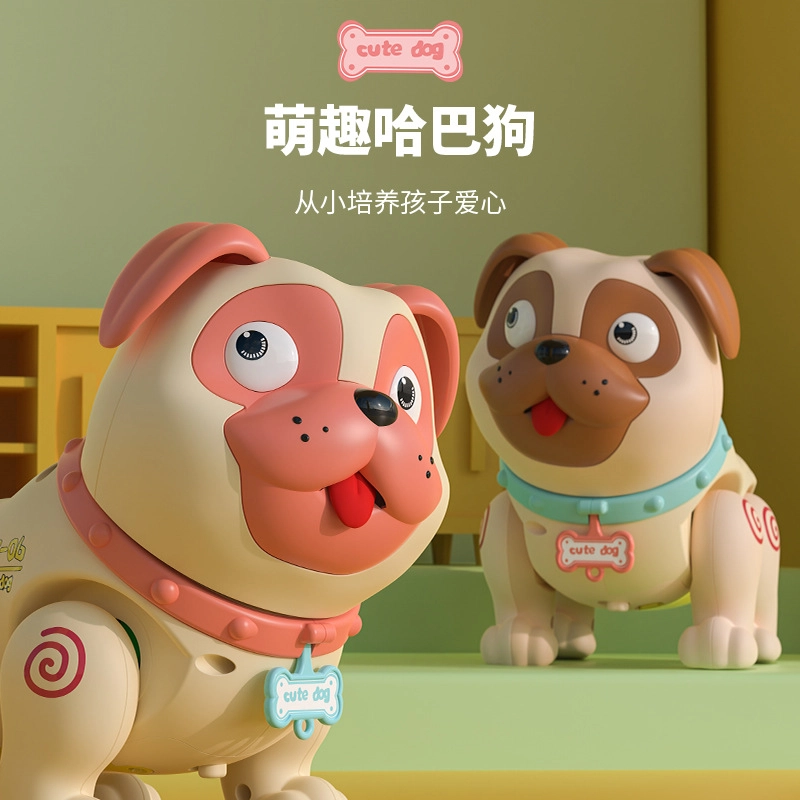 咕轹 宠物狗卡通会喷雾放屁 萌趣哈巴狗 智能玩具
