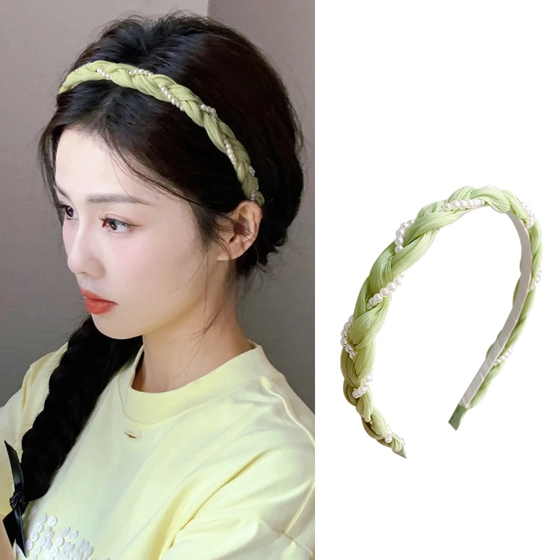 妖娆猫 小清新甜美森系仙女麻花珍珠发箍女高级感小众设计感洗脸外出头饰饰品  发饰 女款