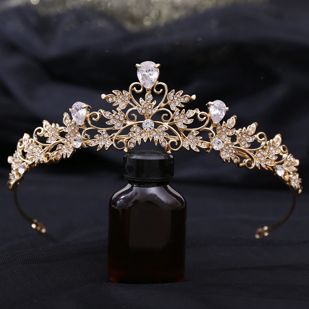 妖娆猫 奢华闪钻 皇冠花卉叶子精美欧美古风 发箍 女款