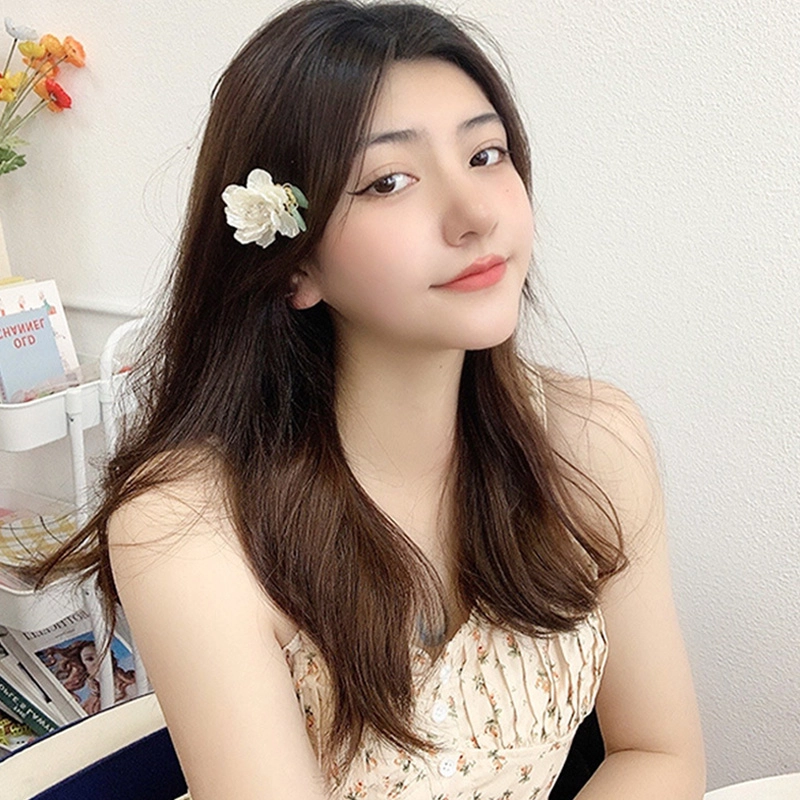 妖娆猫 法式浪漫超仙山茶花复古侧边发卡刘海夹高级感气质甜美头饰 发夹 女款