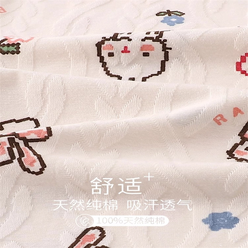 北极绒 甜美卡通舒适长袖长裤可外穿睡衣套装 女款 淡粉色