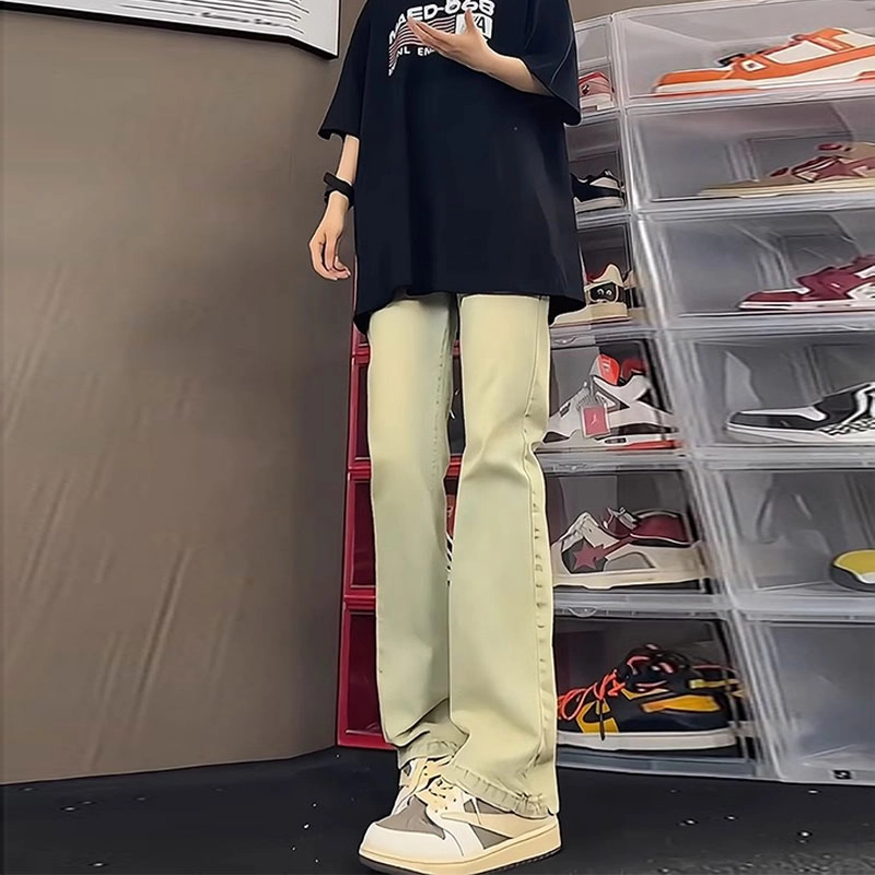 尘映 复古废土风微喇显瘦显高百搭牛仔裤 男女同款