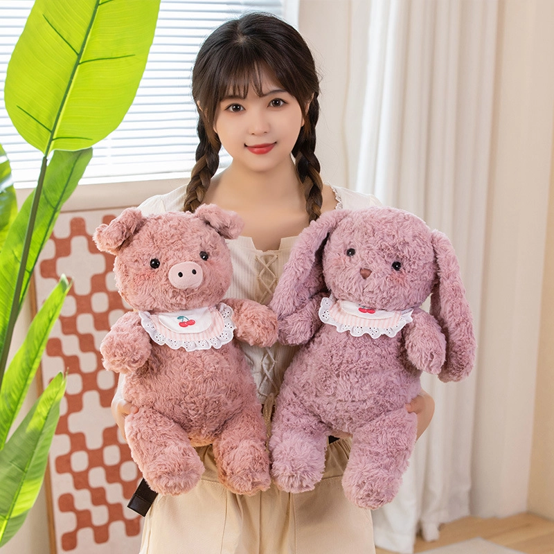 柒彩熊 卡通奥润橘春日幼稚园动物 抱枕 小熊公仔小兔子玩偶狐狸布娃娃
