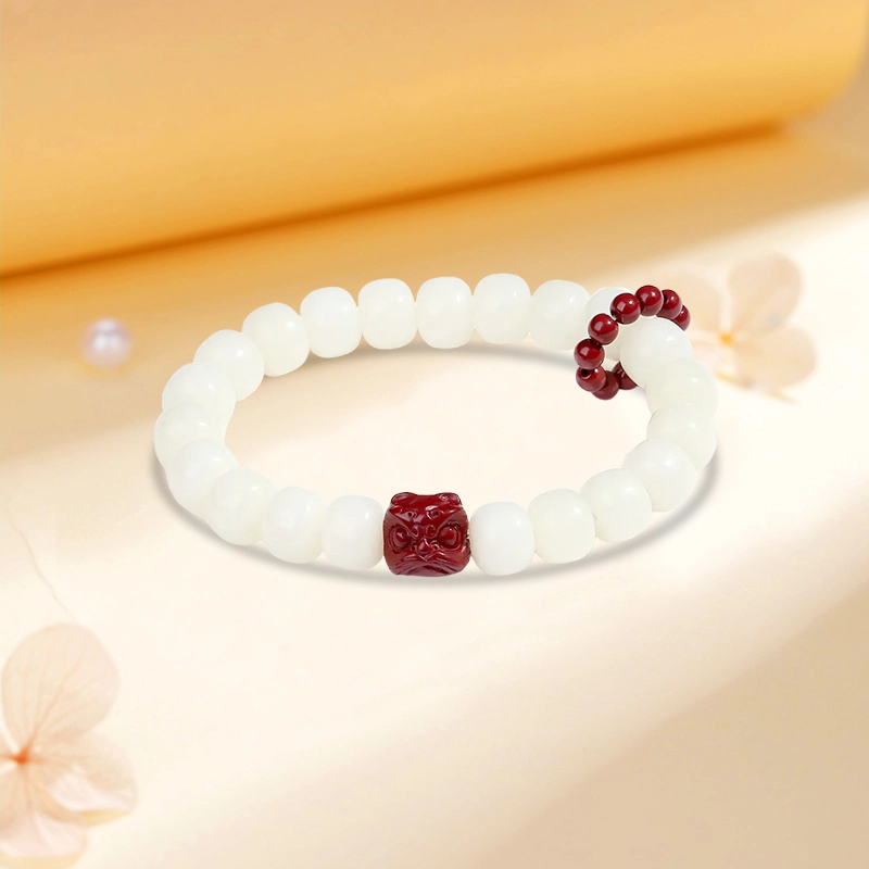 金嘉福 招财进宝 新中式平安纳福祥瑞貔貅小众设计转运珠财源滚滚时尚百搭高级感#好运 朱砂 手串 男女同款情侣款