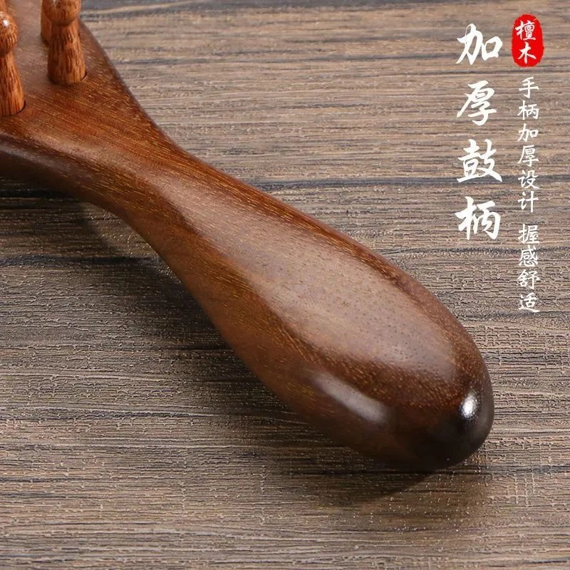 闪闪优品  长柄檀木经络按摩梳发梳子  美发