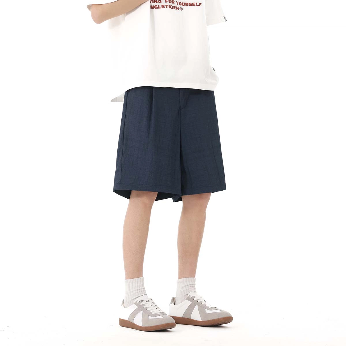 美式高街复古清凉轻薄山系户外运动夏季裤子纯色宽松透气速干百搭冰丝基础款舒适柔软无性别主义日常通勤裤子休闲短裤 男女同款