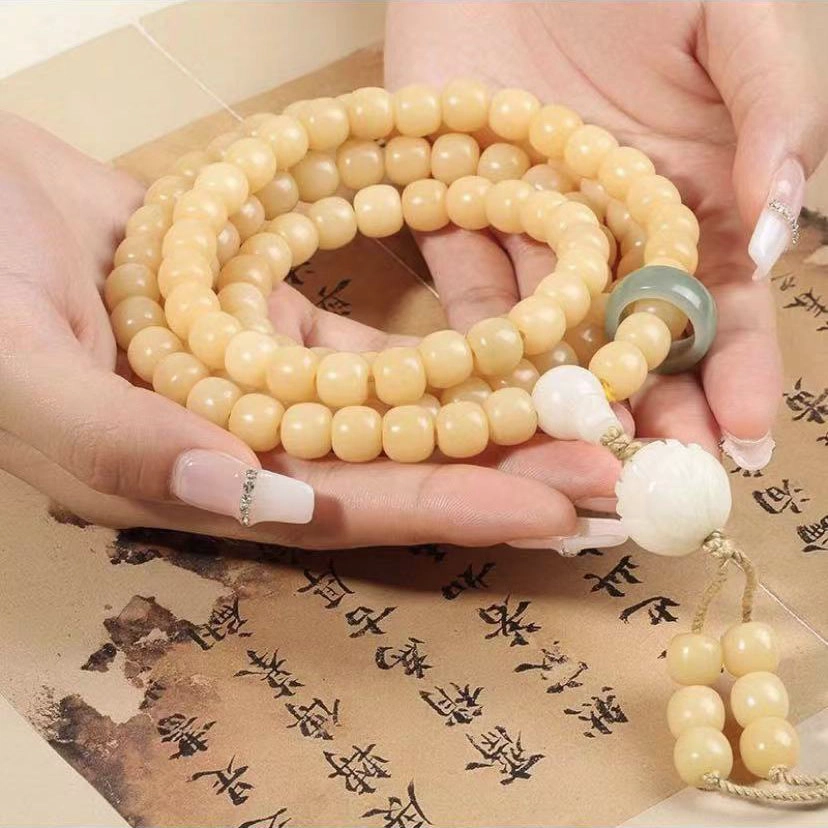郁馨 好运莲莲 守财平安 新中式 吉祥如意  时来运转 八方来财 菩提根 手串 男女同款情侣款