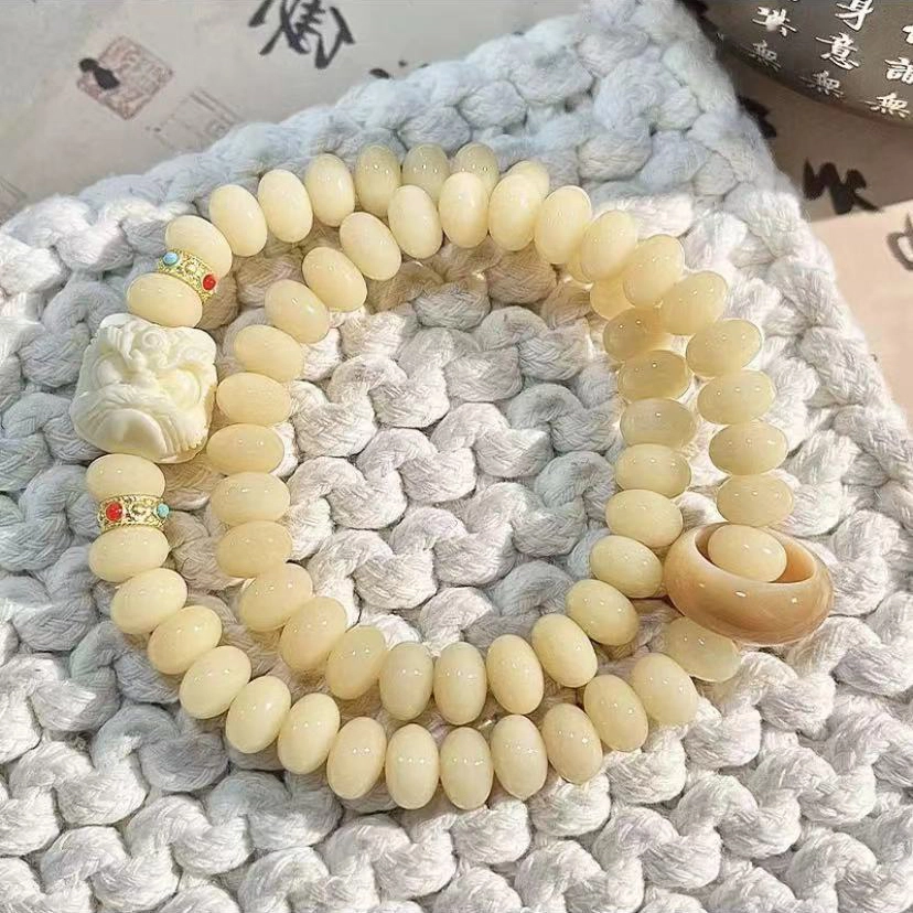 郁馨 暴富转运纳福盘玩串珠福气满满双圈算盘珠手捻佛珠跑环 正缘桃花#好运 菩提根 手串 男女同款情侣款