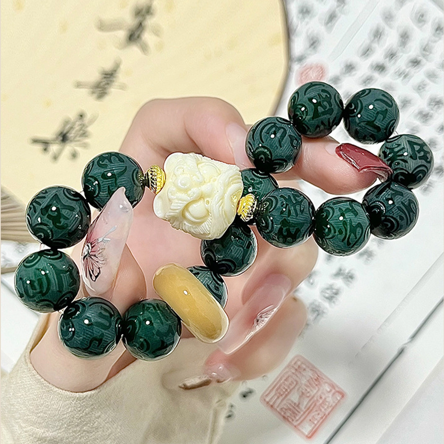 【八方来财大貔貅】 郁馨 破天富贵纳福转运吞金兽新中式本命年如意考研考试上岸 学业有成#好运 菩提根 手串 男女同款情侣款