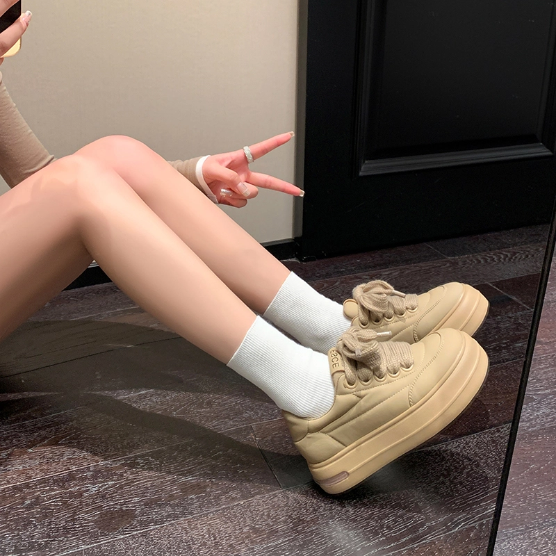 通勤日常舒适潮流个性松糕厚底系带 防滑耐磨 低帮 板鞋 女款