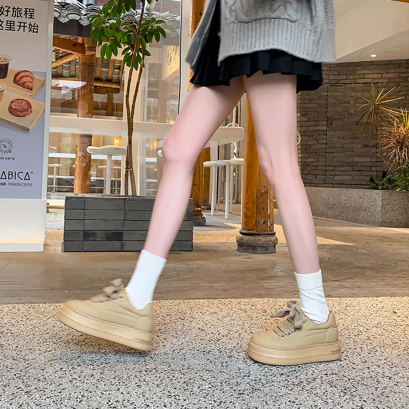 通勤日常舒适潮流个性松糕厚底系带 防滑耐磨 低帮 板鞋 女款