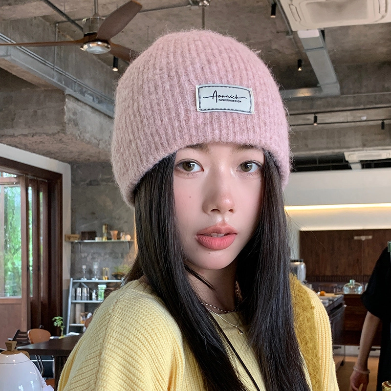 山一丸 简约秋冬舒适套头冷帽护耳户外骑车冬天帽子 羊毛 绒线帽 男女同款情侣款