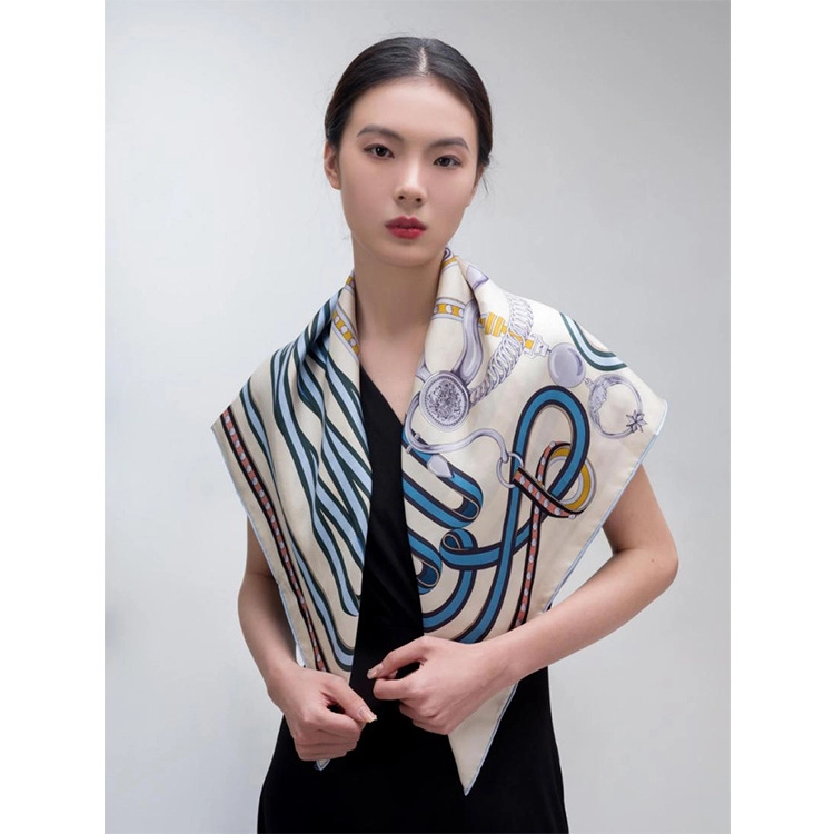 山一丸 真丝斜纹小众时尚披肩 丝巾 女款