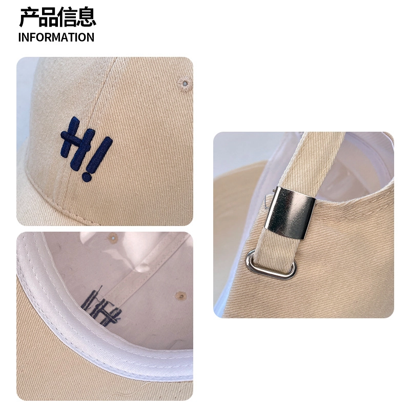 山一丸 刺绣吸汗透气户外逛街防晒 聚酯纤维 鸭舌帽 男女同款情侣款