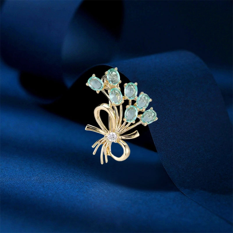 山一丸 精致花束 轻奢优雅小众设计胸花 铜 胸针 女款