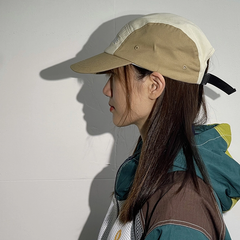 山一丸 板工装风五片帽户外运动美式复古拼色 鸭舌帽 男女同款情侣款
