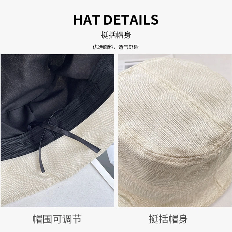 山一丸 透气卷边日系显脸小大头围素颜 棉麻 帽子 女款