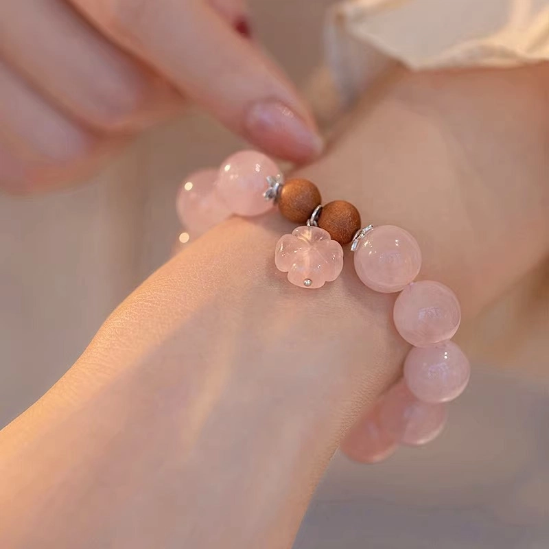檀纳 幸运与好运 早日脱单转运招财爱情美满时尚气质高级感女友旺桃花#好运 粉水晶 手串 男女同款情侣款
