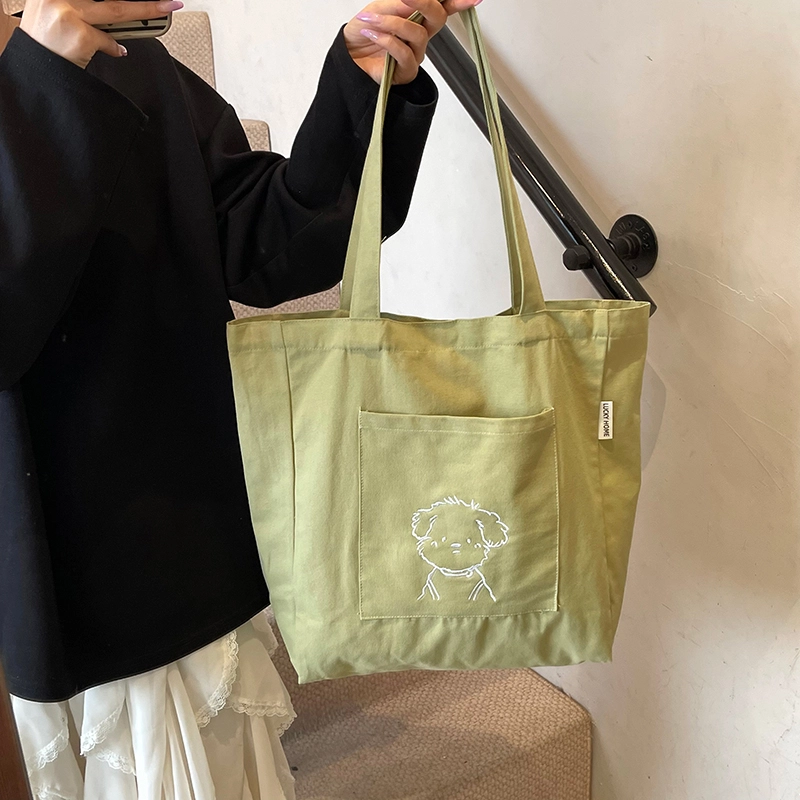 伊曼家 韩版原宿简约百搭小众洋气通勤 尼龙 托特包单肩包 女款 多色