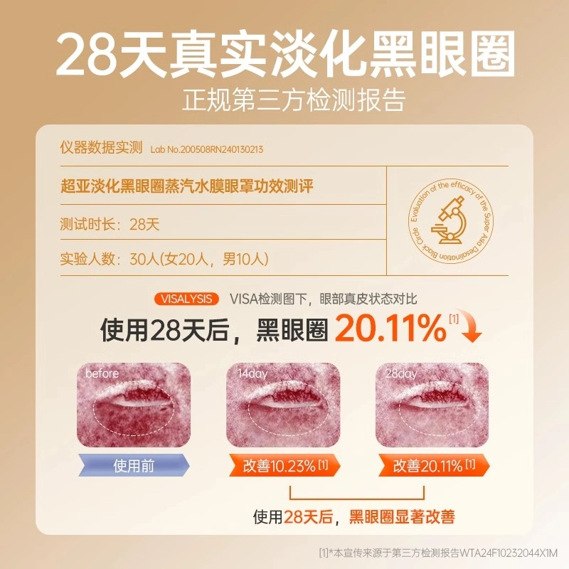 超亚 蒸汽水膜眼罩 舒缓 眼干黑眼圈眼涩护眼贴热敷畏光流泪遮光罩
