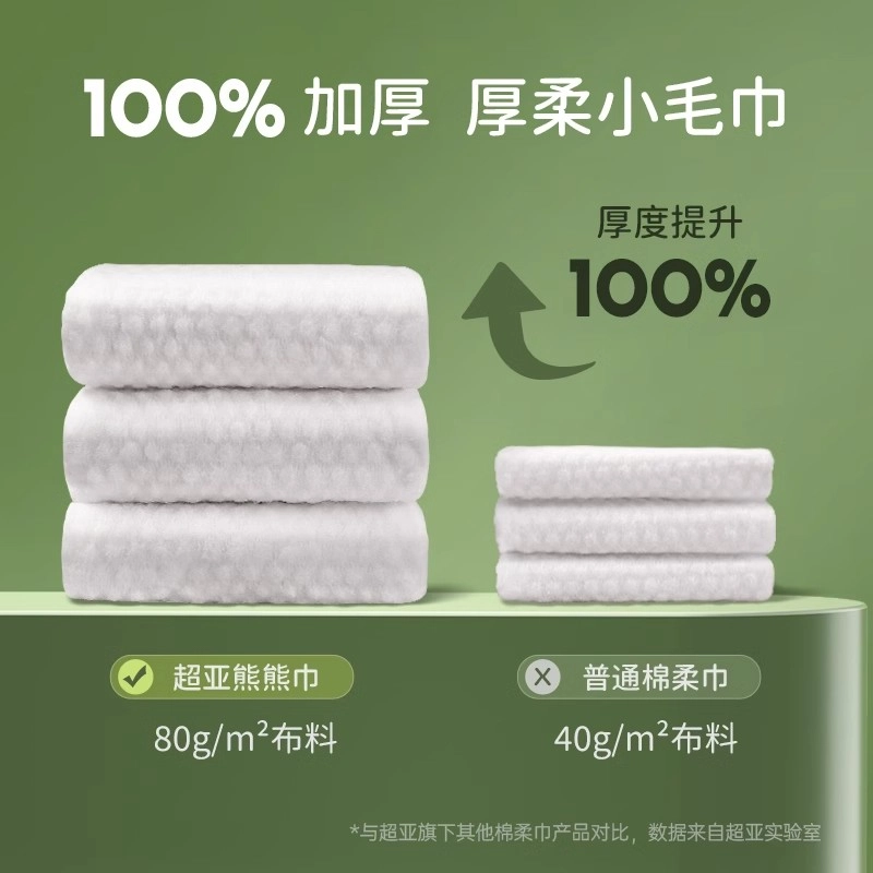 超亚 棉柔巾婴儿干湿两用面巾一次性洗脸巾抽取式擦脸巾加厚学生党