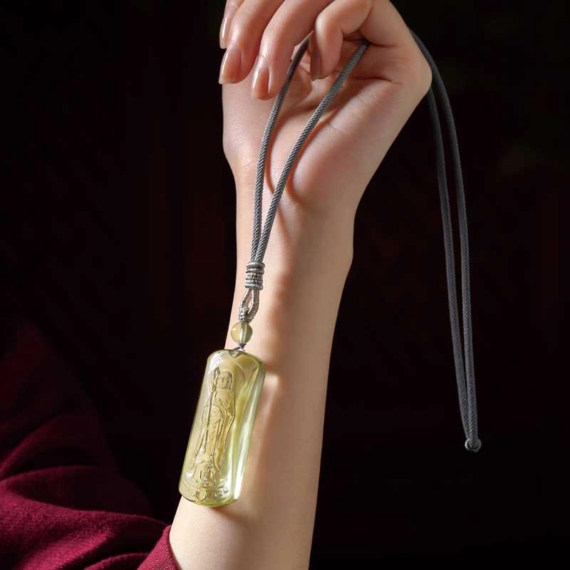 易明居 地藏王菩萨吊坠 佛牌 护身符 转运珠 毛衣链 水晶 项链 男女同款情侣款