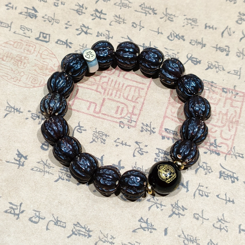 易明居 新中式京八棱 十二生肖本命佛守护神转运 招财文玩佛珠 平安纳福#好运 紫金鼠 手串 男女同款情侣款