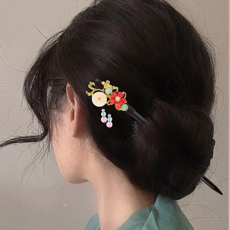 圣所 北风行流苏步摇新中式国风手工木簪子 发簪 女款