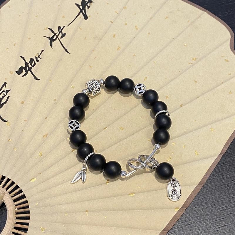 金瑞邦 新中式国潮 简单百搭显白 气质轻奢 小众设计 国风 转运来财 平步青云 步步高升#好运 黑檀 手串 男女同款情侣款