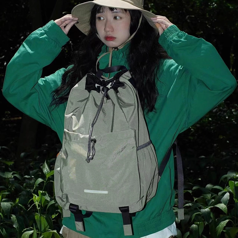 波斯丹顿 轻便束口抽绳运动登山小众旅行大学生 织物 书包背包双肩包 常规 男女同款情侣款 卡其色/军绿色/黑色