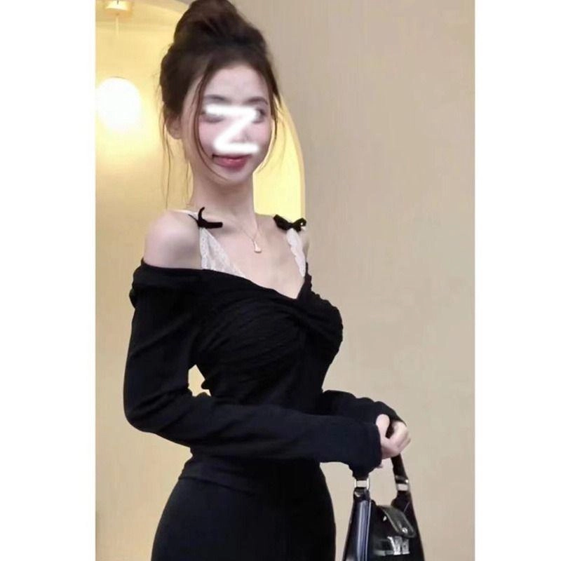 依钗 绝美设计感假两件时尚长袖内搭针织衫 女款