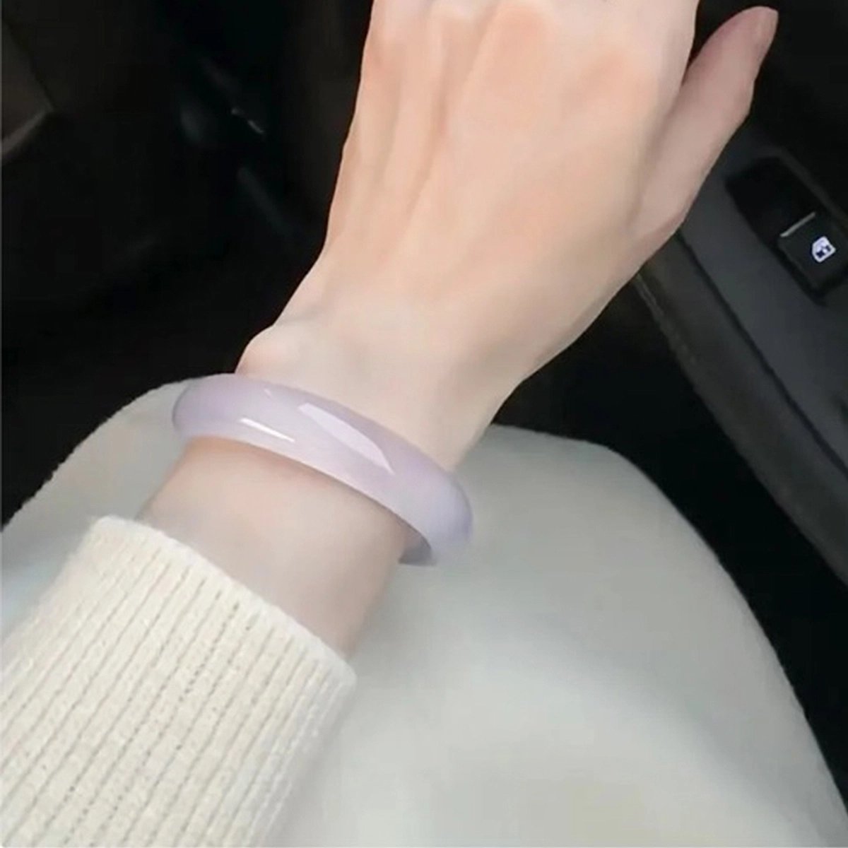 盈满堂 新中式国风带浅紫 玉髓 手镯 女款