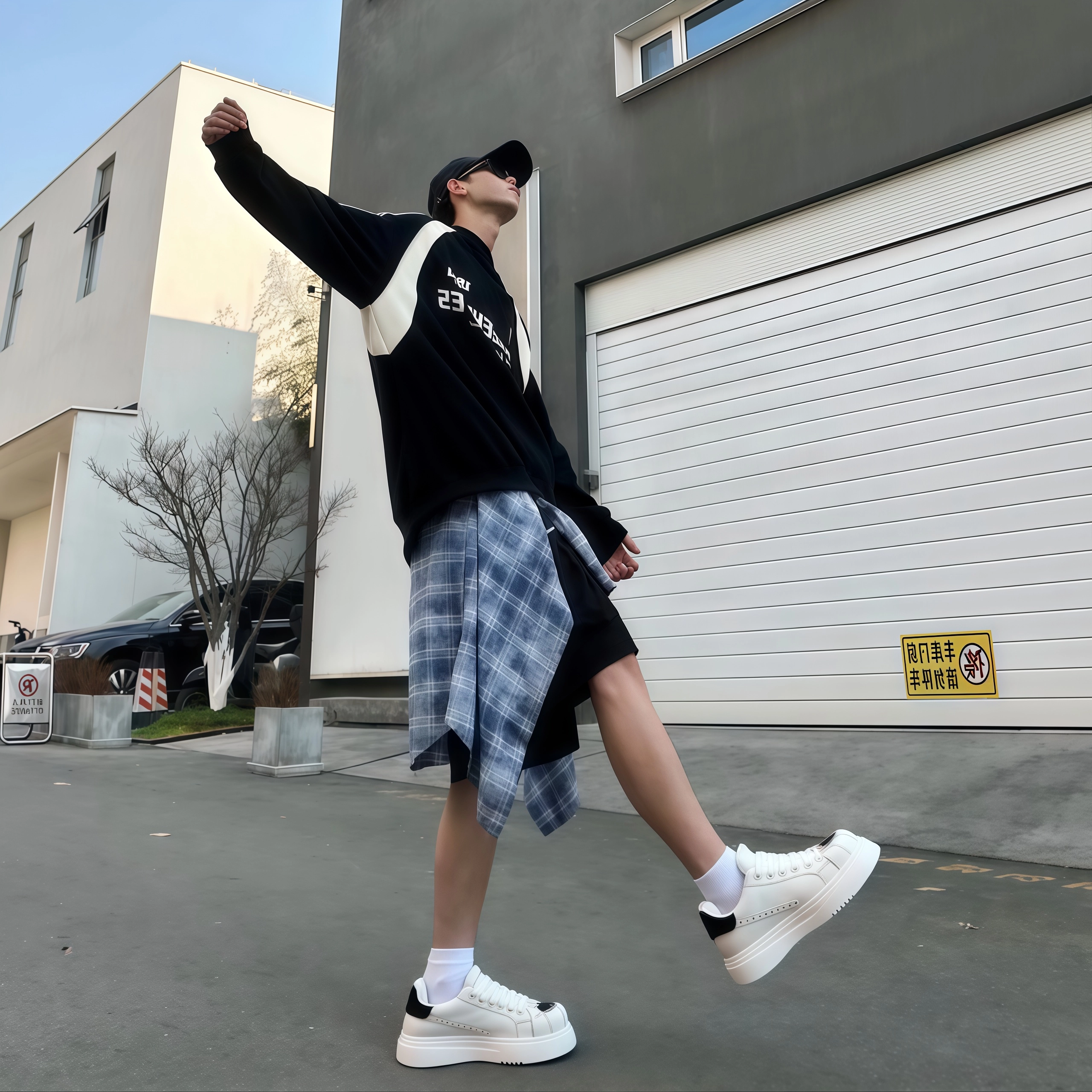 超纤皮 个性喷绘厚底增高舒适时尚百搭 低帮 板鞋 男款