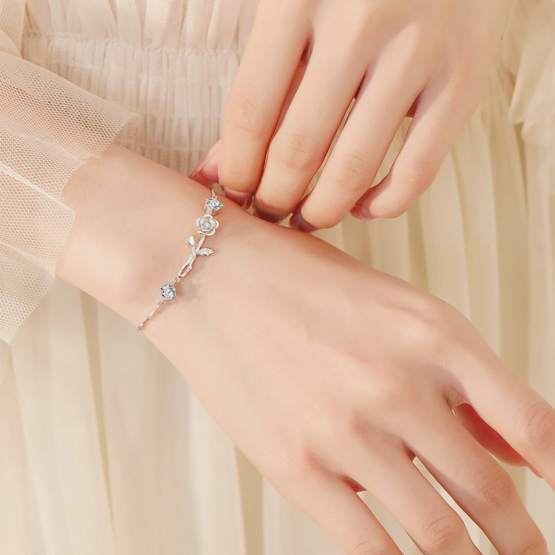宝懿 小王子的玫瑰 轻奢小众素链 手链 男女同款情侣款
