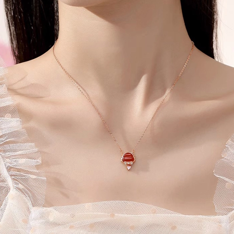宝懿 如意祥龙 玛瑙 玉石项链 女款