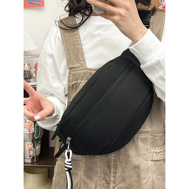 宝琳卡 时尚简约潮流 尼龙 胸包 男女同款情侣款 黑色/黄深蓝拼色/蓝色/粉色/黄蓝拼色