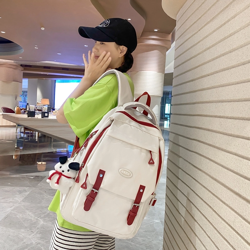 宝琳卡 森系小清新韩版旅游时尚休闲轻便百搭 双肩包 尼龙 男女同款情侣款 多色