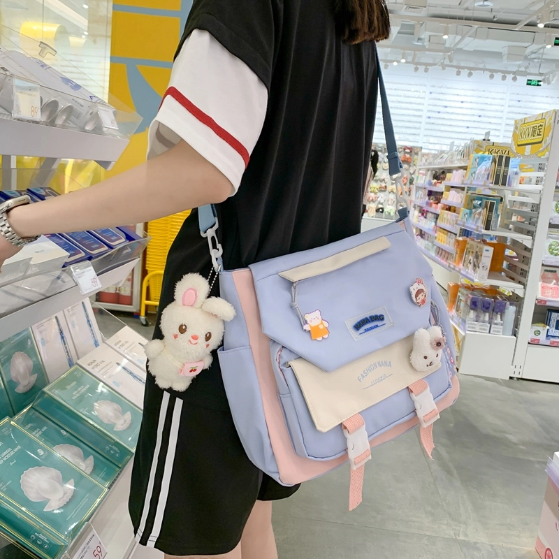 宝琳卡 小清新日系简约韩版时尚潮流百搭 尼龙 斜挎单肩包 常规 女款 多色